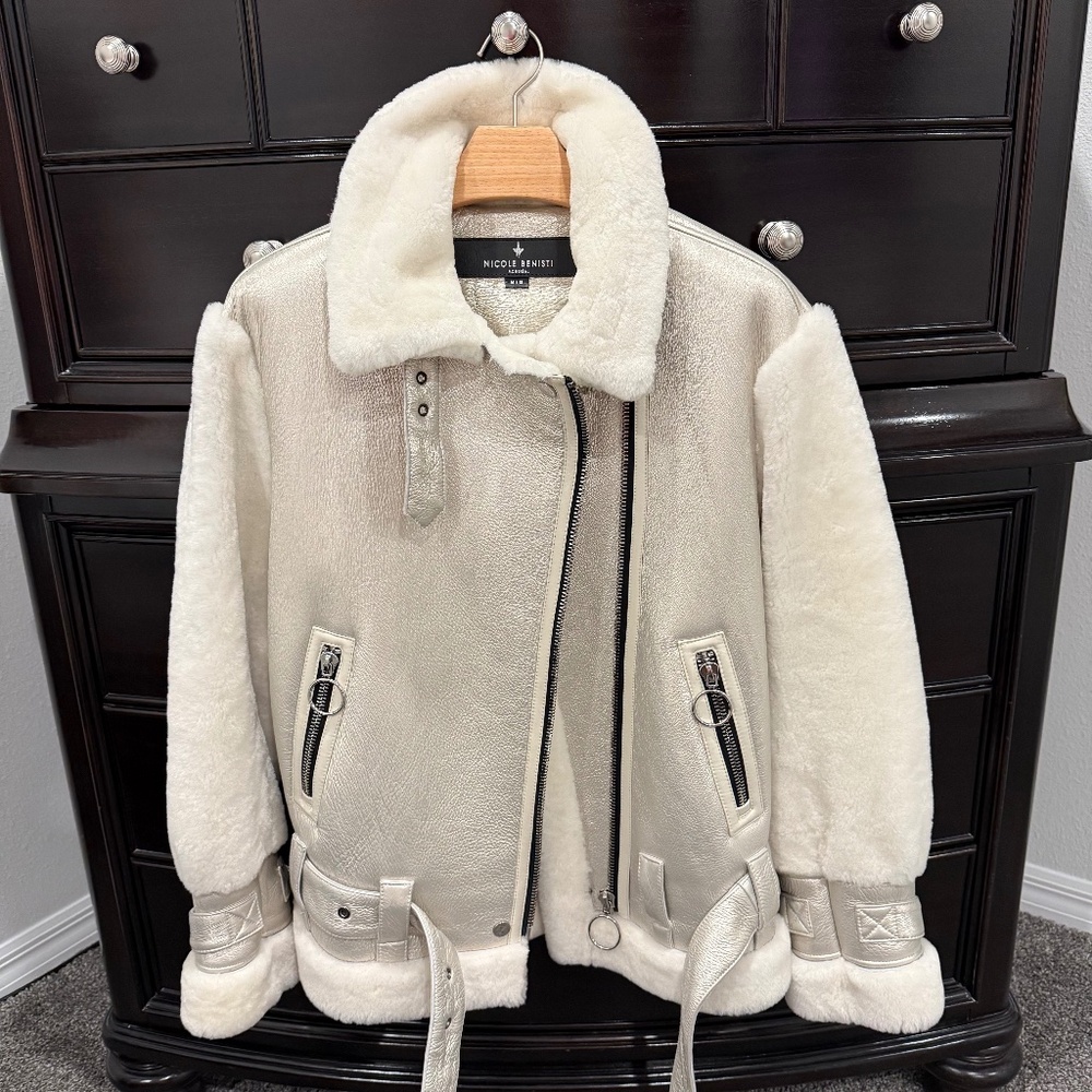 Nicole Benisti Montreal Shearling/Leather Coat